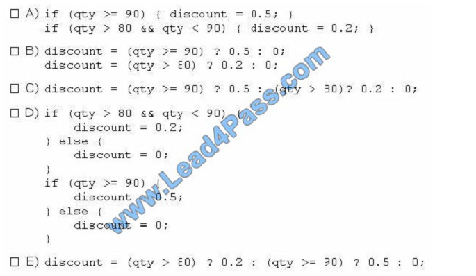 lead4pass 1z0-808 exam question q12-1